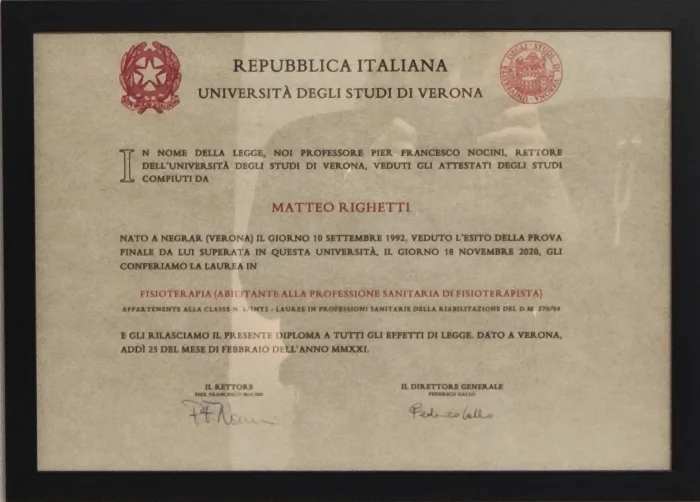 Laurea in Fisioterapia
