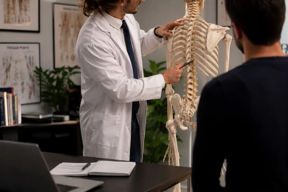 Spiegazione della diagnosi funzionale su modello scheletrico